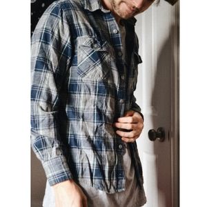 Blue & Grey Unisex Flannel